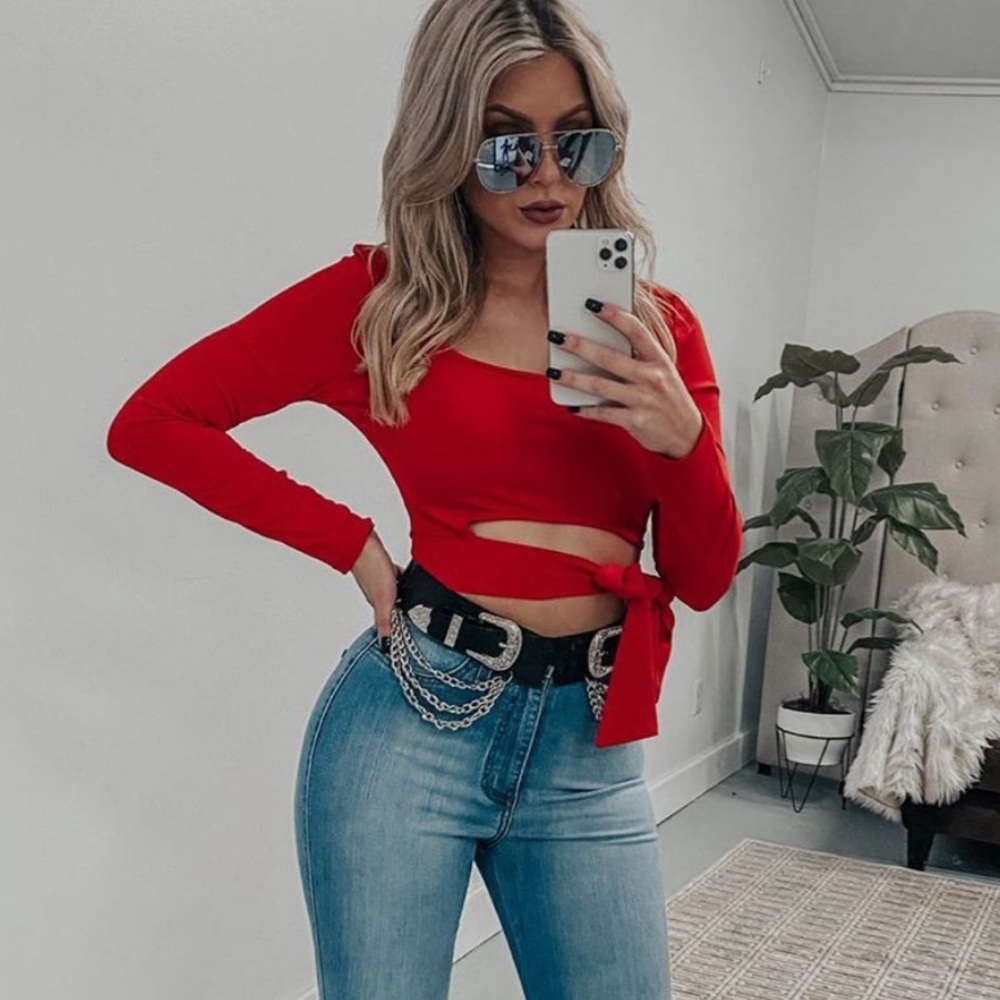 All of Me Red Crop Top